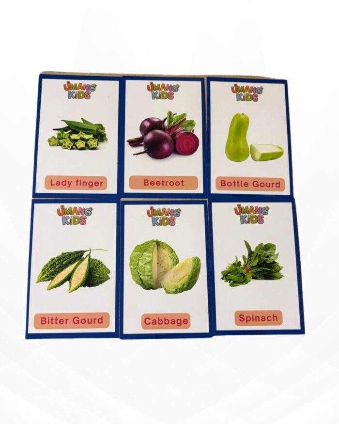  Vegetable Flashcards for Kids