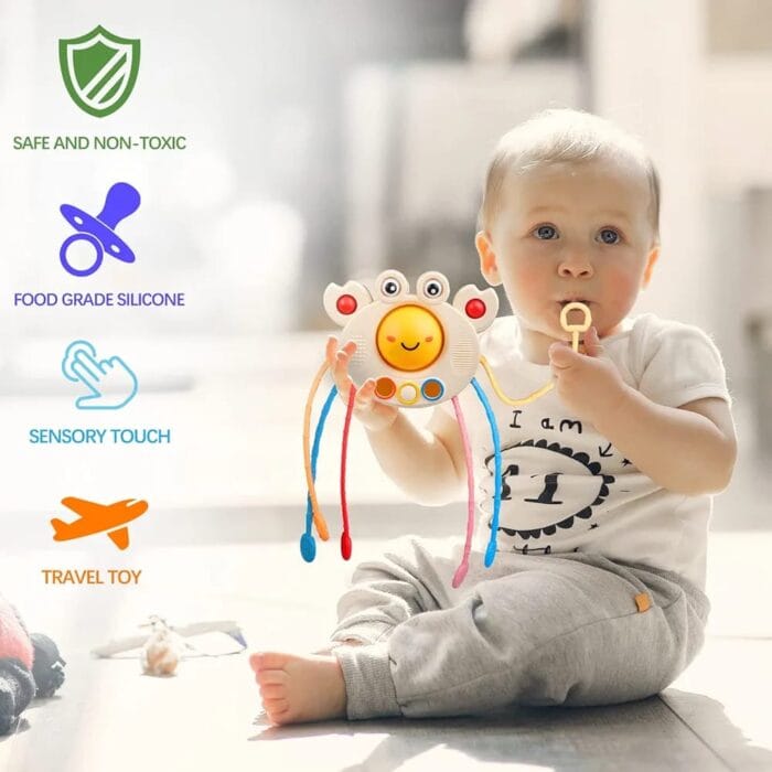 Crab rope pull strings Montessori Toys