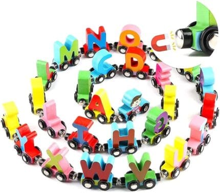Wooden Magnetic Alphabet Train