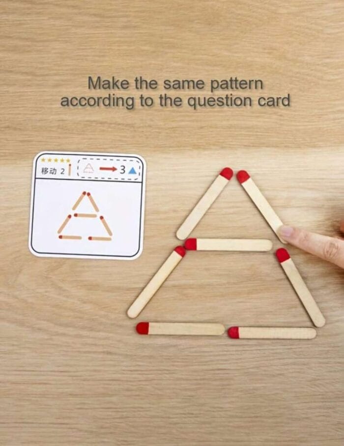 Montessori Matchstick Puzzle Game