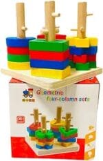 Geometric Four-Column Shape Sorting Puzzle
