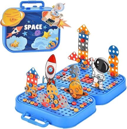 Space-Themed Puzzle & Construction Kit for Kids