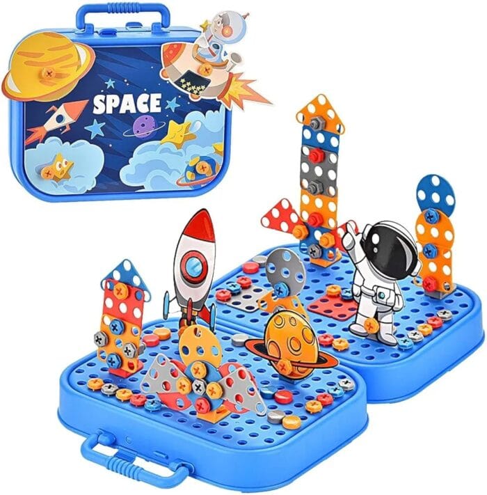 Space-Themed Puzzle & Construction Kit for Kids
